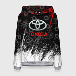 Толстовка-худи женская Toyota следы от пуль, цвет: 3D-меланж