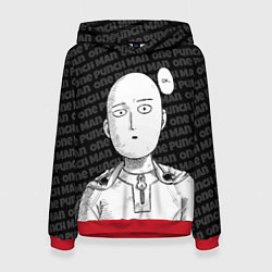Толстовка-худи женская One Punch Man - Сайтама Ванпанчмен, цвет: 3D-красный