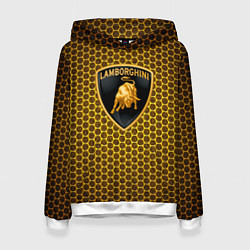 Женская толстовка Lamborghini gold соты