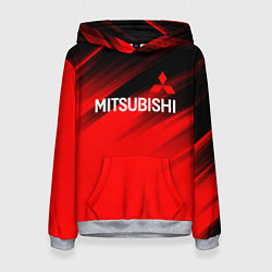 Толстовка-худи женская Mitsubishi - Red Sport, цвет: 3D-меланж