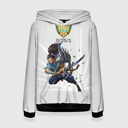 Толстовка-худи женская Yasuo Meme, цвет: 3D-черный