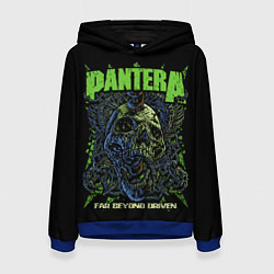 Женская толстовка Pantera green череп