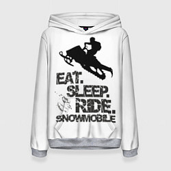 Женская толстовка EAT SLEEP RIDE SNOWMOBILE