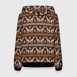 Женская толстовка Жирафы Африка паттерн