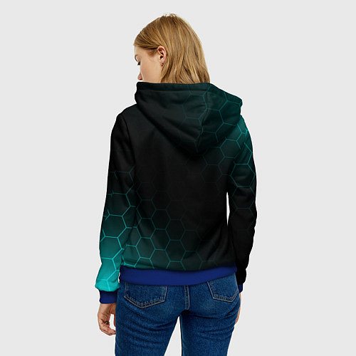 Женская толстовка ТЕСЛА TESLA / 3D-Синий – фото 4