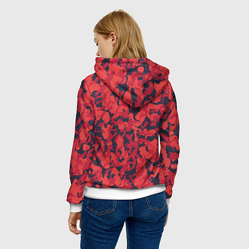 Женская толстовка Веселый динозавр на скейте / 3D-Белый – фото 4