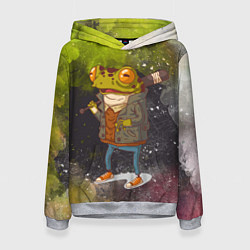 Женская толстовка Лягушка хулиган Frog hooligan