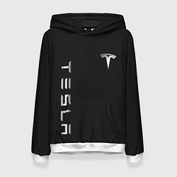 Толстовка-худи женская TESLA - ТЕСЛА КАРБОН И МЕТАЛЛ, цвет: 3D-белый