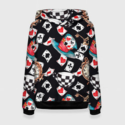 Женская толстовка Алиса в стране чудес - карты