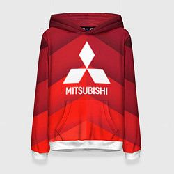 Толстовка-худи женская Митсубиси mitsubishi, цвет: 3D-белый