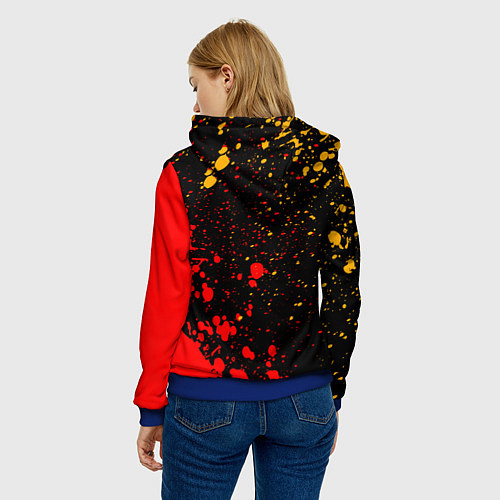 Женская толстовка DAYZ Краска / 3D-Синий – фото 4