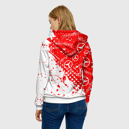 Женская толстовка Mercedes Паттерн Брызги красок / 3D-Белый – фото 4