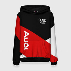 Женская толстовка Audi Ауди Черный Красный Белый