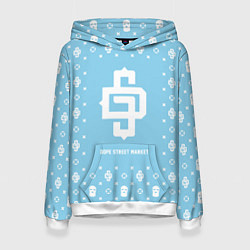 Женская толстовка Узор Sky Blue Dope Street Market