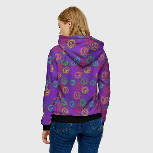 Женская толстовка Мантра ОМ - Аум / 3D-Черный – фото 4