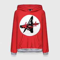 Толстовка-худи женская Алиса Символика, цвет: 3D-меланж