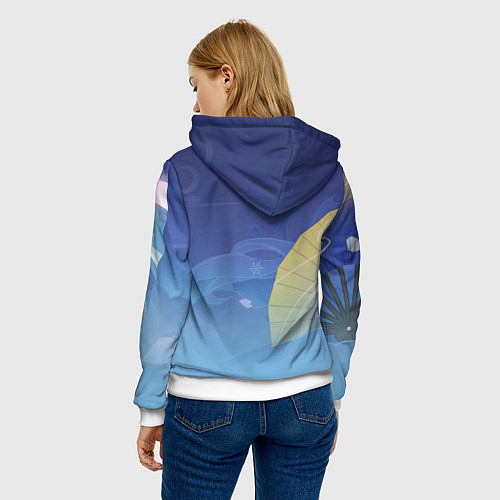 Женская толстовка Ayaka Genshin Impact / 3D-Белый – фото 4
