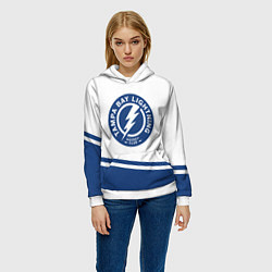 Толстовка-худи женская Tampa Bay Lightning NHL, цвет: 3D-белый — фото 2