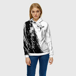 Толстовка-худи женская WALHALLA TEAM LOGO BLACK ТОКИЙСКИЕ МСТИТЕЛИ, цвет: 3D-белый — фото 2