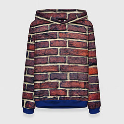 Толстовка-худи женская Brick Wall, цвет: 3D-синий