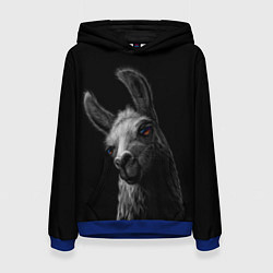 Женская толстовка Портрет милой ламы