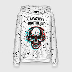 Толстовка-худи женская Gayazovs Brothers ЧЕРЕП Краска, цвет: 3D-белый