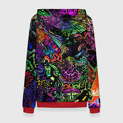Женская толстовка Абстрактный узор Vanguard Fashion Неон / 3D-Красный – фото 2