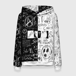 Женская толстовка Anime BLACK WHITE EYES