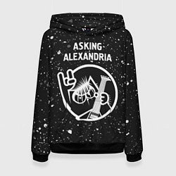 Толстовка-худи женская Asking Alexandria - КОТ - Краска, цвет: 3D-черный