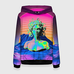 Женская толстовка Gorgon Medusa Vaporwave Neon Mountains