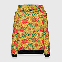 Женская толстовка Оранжевая хохлома