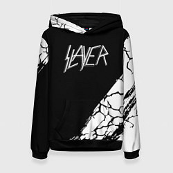 Толстовка-худи женская Slayer Трещины, цвет: 3D-черный