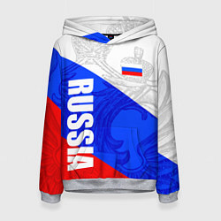 Женская толстовка RUSSIA - SPORTWEAR - ТРИКОЛОР