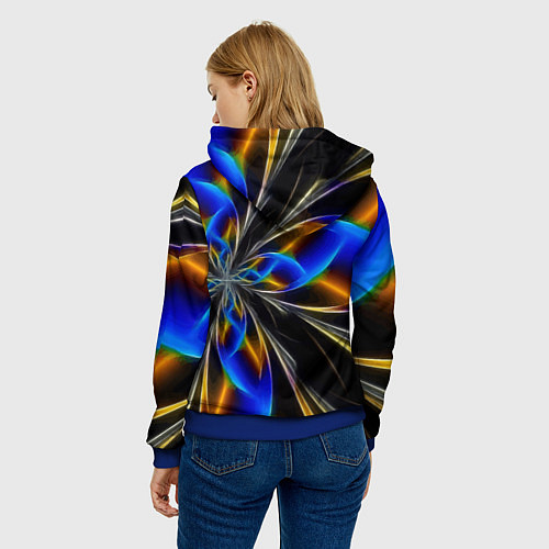 Женская толстовка Neon vanguard pattern Fashion 2023 / 3D-Синий – фото 4