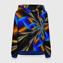 Толстовка-худи женская Neon vanguard pattern Fashion 2023, цвет: 3D-синий