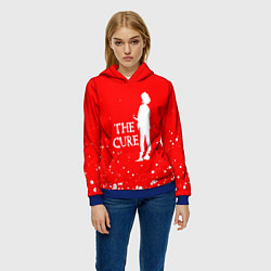 Толстовка-худи женская The cure белые брызги, цвет: 3D-синий — фото 2