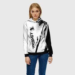 Толстовка-худи женская The prodigy - логотип, цвет: 3D-черный — фото 2