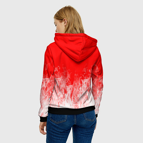 Женская толстовка Алиса пламя / 3D-Черный – фото 4