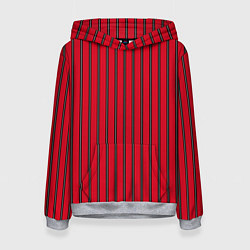 Женская толстовка Красно-черный узор в полоску