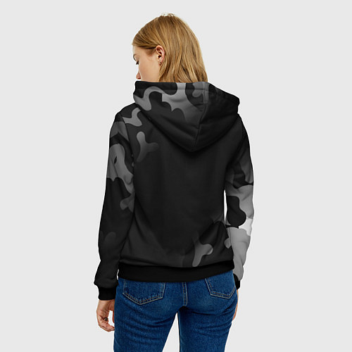 Женская толстовка The Cure КОТ Камуфляж / 3D-Черный – фото 4