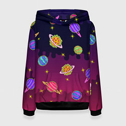 Женская толстовка Pizza in Space