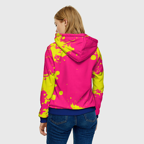 Женская толстовка Sex Pistols Yellow Logo / 3D-Синий – фото 4