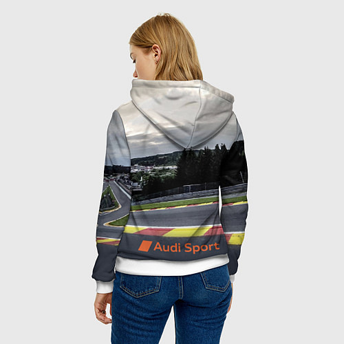 Женская толстовка Audi Sport Racing team Ауди Спорт Гоночная команда / 3D-Белый – фото 4