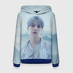 Толстовка-худи женская MIN YOONGI BTS YET TO COME, цвет: 3D-синий