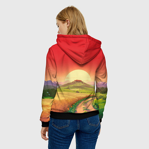 Женская толстовка Дорога к солнцу / 3D-Черный – фото 4