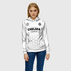Толстовка-худи женская Chelsea Champions Униформа, цвет: 3D-белый — фото 2