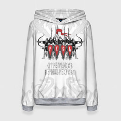 Толстовка-худи женская Русская дружина, цвет: 3D-меланж