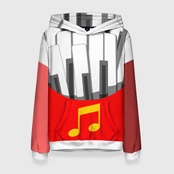 Женская толстовка Клавиши фортепиано как картошка фри