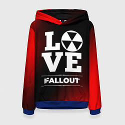 Толстовка-худи женская Fallout Love Классика, цвет: 3D-синий