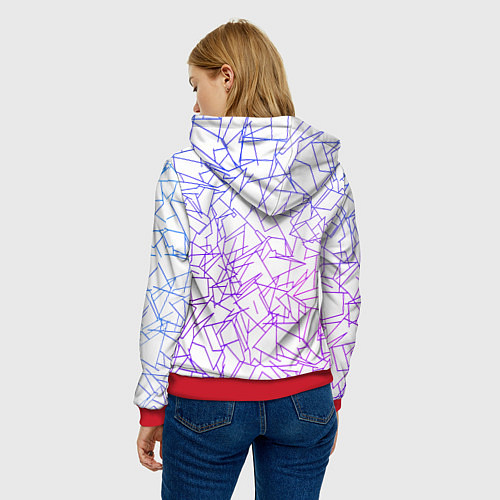 Женская толстовка Geometric Distortion / 3D-Красный – фото 4